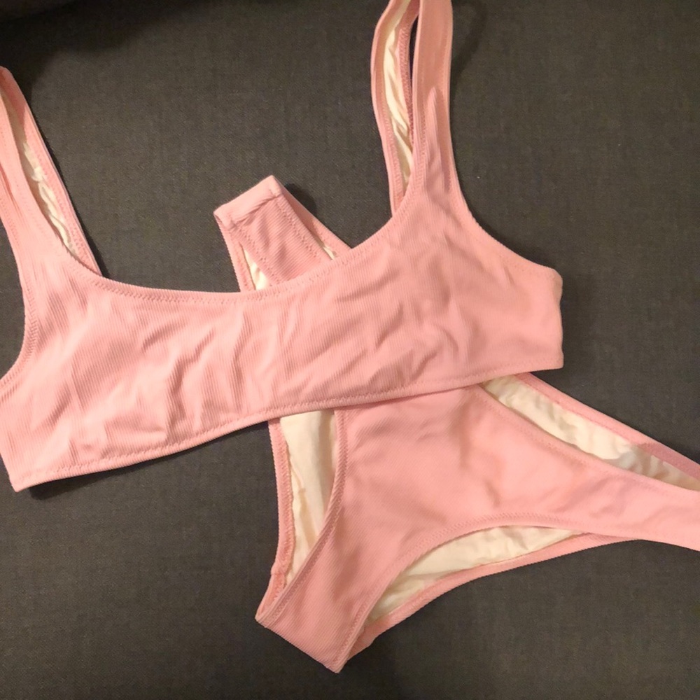 Solid & Striped light pink bikini